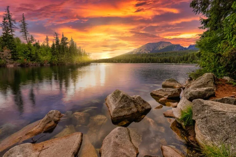 nature landscape oh mountains and sunset